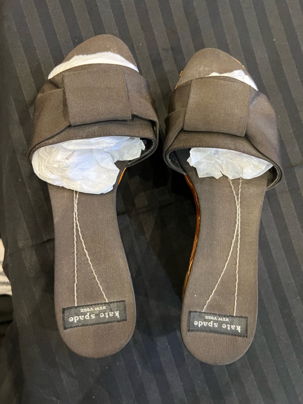 kate spade Brown Bow Slide Mules